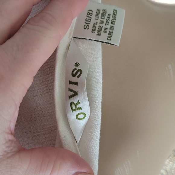 NWOT Orvis 100% Linen top - Picture 4 of 4
